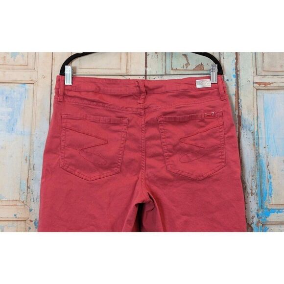 Seven7 Womens Size 12 Holly Berry Mid Rise Flat Front Sunset Bermuda Shorts - Picture 6 of 9